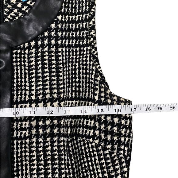 J. McLaughlin Women’s Kent Houndstooth Dress Fit and Flare Small Black/White - Picture 5 of 7